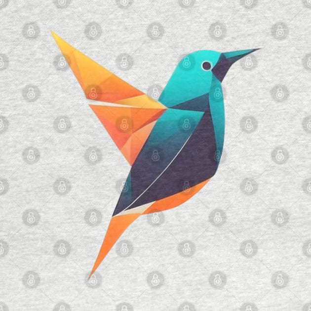 Paradise Bird - Geometric bird design for the environment by Greenbubble